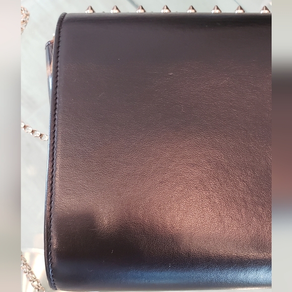 NWOT - Christian Louboutin gold spike leopard Paloma clutch/shoulder bag - Picture 4 of 16